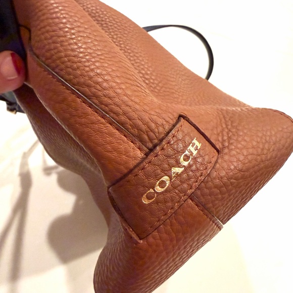 Brown Leather Drawstring Bag - Picture 4 of 10